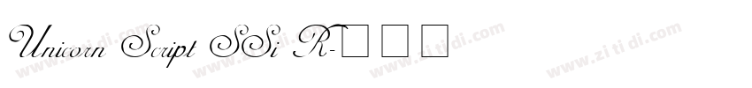 Unicorn Script SSi R字体转换